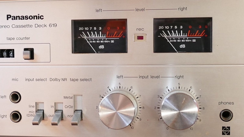 gray, tape, equipment, airplane, volume, electrical equipment, no people, 5K, button, panel, retro, text, machine part, navigational equipment, dials