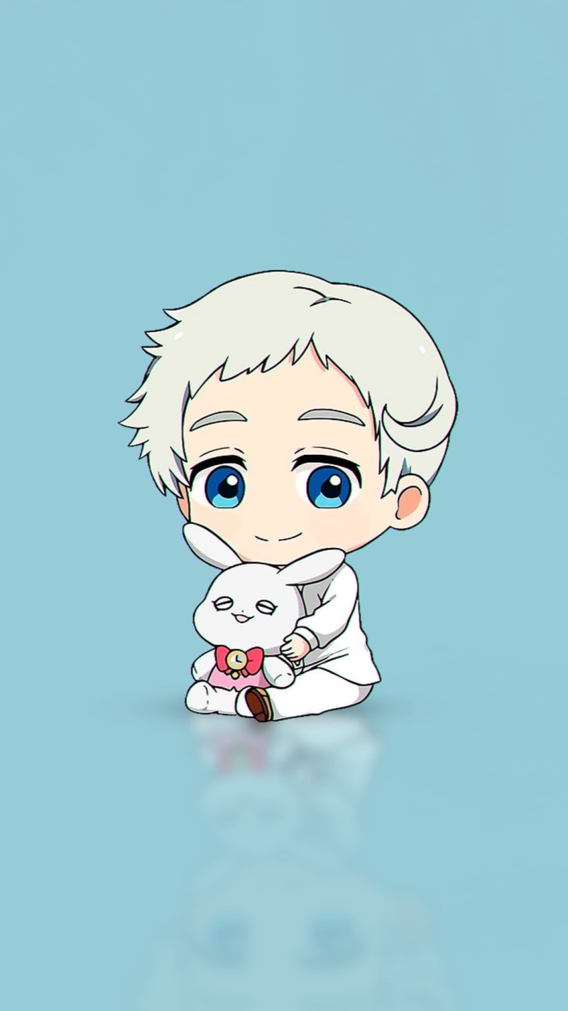 Norman (The Promised Neverland), chibi, 1080P, The promised neverland, anime boys, Yakusoku no neverland