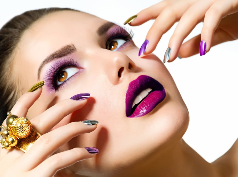 eyelash, beauty treatment, style, nail, glamour, human lips, human body part, lips, fingernail, beautiful woman, beauty, gold, adult, women, face, beauty product