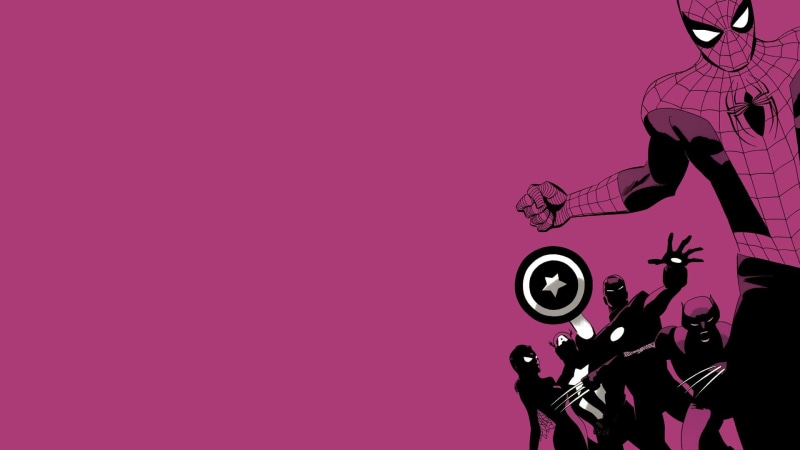 sport, Captain America, activity, studio shot, man, pink color, art and craft, pink, males, people, Spider-Man, pink background, representation, motion