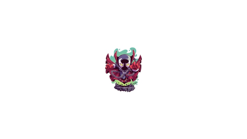 simple background, Spawn, 1080P, artwork, white background, Derek Laufman