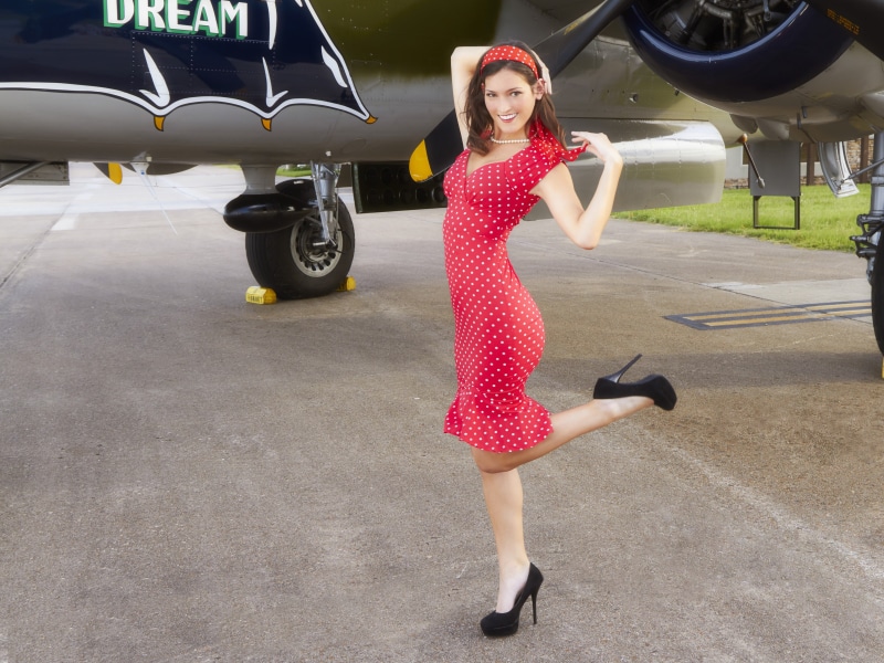dress, real people, looking at camera, smiling, young women, 4K, day, wheel, young adult, motor vehicle, one person, leisure activity, portrait, high heels