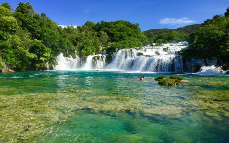 waterfalls, flowing, travel, land, plitvice, 2K, motion, tree, long exposure, phones, krka, mobile, lakes, desktop, blurred motion, travel destinations