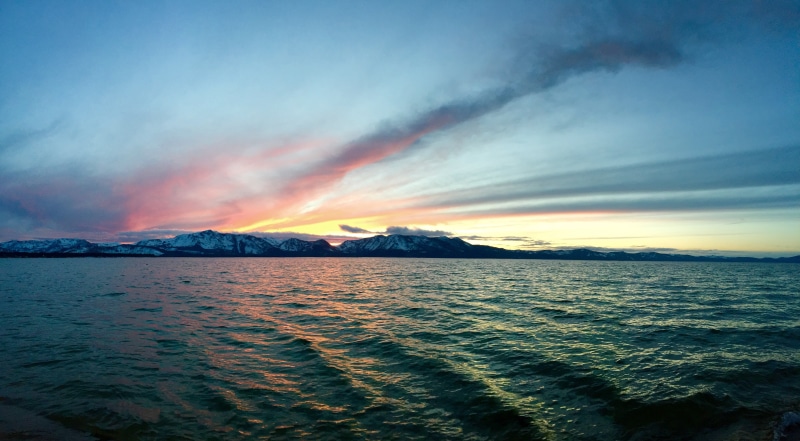 hour, nature, landscape, warm winter, cloud - Sky, sky, evening, body, Sierra Nevada, Lake Tahoe, golden hour, sea, tahoe, scenics, golden, Sunset, outdoors