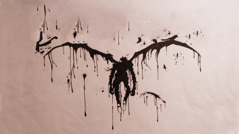 note, anime, death, paint, art, hd, artwork, ryuk, x, death note, 1080P