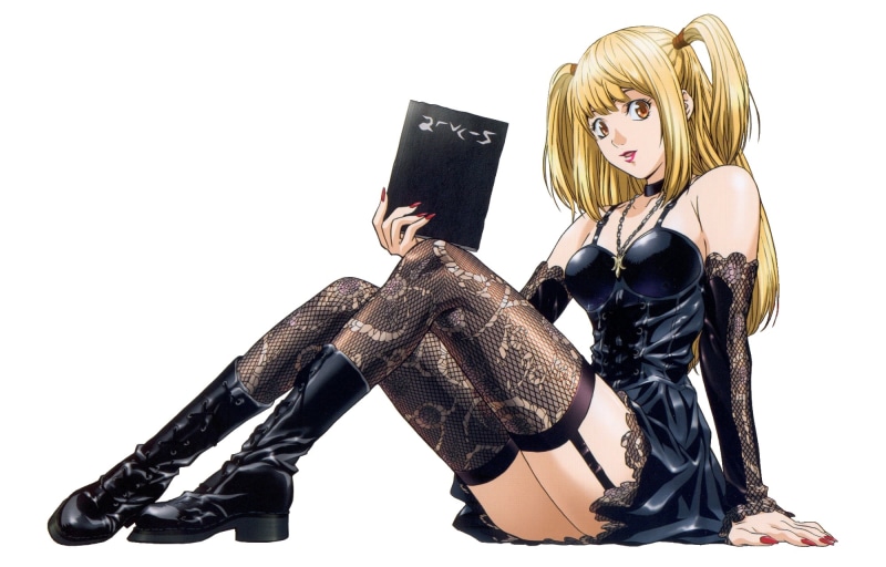 misa, hair, note, death note, death, art, girls, hd, anime, 1080P, renders, background, long hair, long, amane, black
