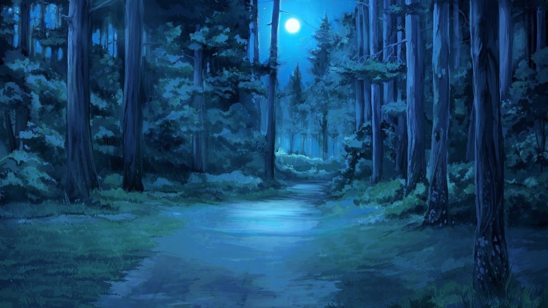 waterfront, dusk, scenics - nature, outdoors, everlasting summer moon moonlight forest clearing, built structure, forest, no people, illuminated, tree