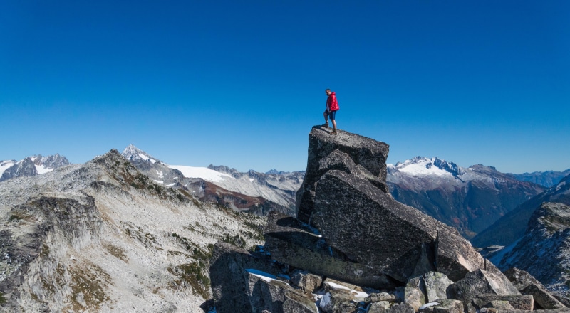 sport, rock, adventure, scenics - nature, nature, hike, high, snow, mountain peak, altitude, beauty in nature, climbing, landscape, snowcapped mountain