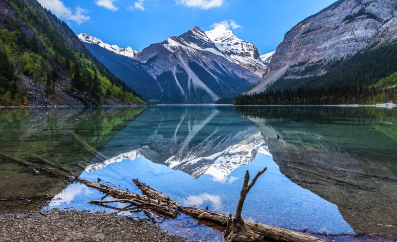 1080P, lake, winter, water, mountain, beauty in nature, Canada, forest, cold temperature, formation, calm, day, scenics - nature, tranquil scene, sky