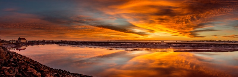 petitcodiac, reflection, sea, summer, beach, photography, nature, Moncton, ocean, sunrise  sunset, 8K, sunrise - Dawn, river, Petitcodiac River, coastline