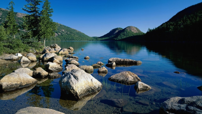 Acadia, Lake, park, pond, 1080P, Jordan, Maine, National
