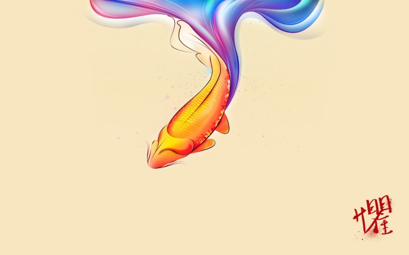 digital/artwork, fish, hd, koi, abstract, 1080P