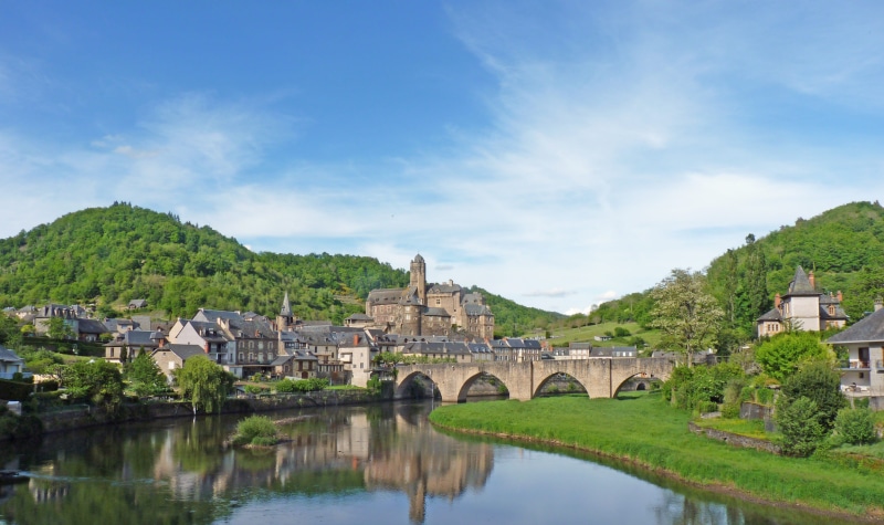houses, history, estaing, built Structure, body, bridge - Man Made Structure, connection, sky, tree, near, cloud - sky, top, europe, France, water, famous Place