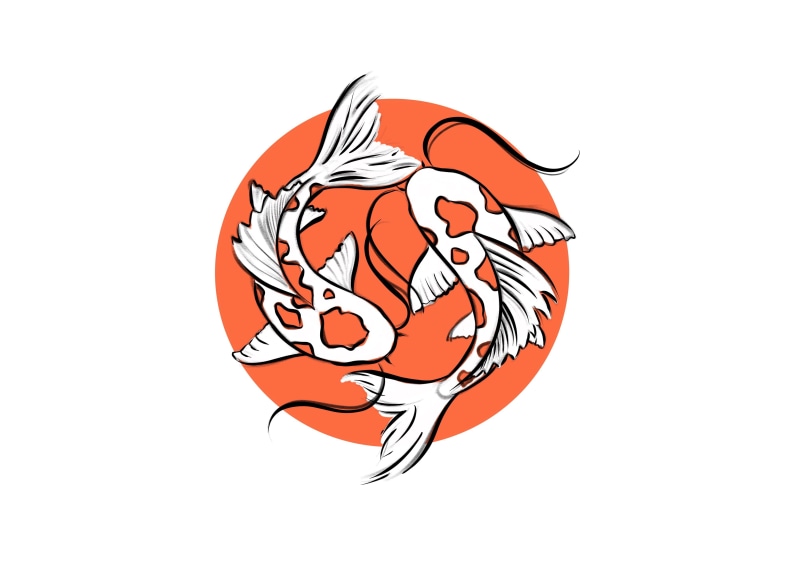 Fish, Fishes, Koi, Minimalist, Yin and Yang, 4K, Koi Fish