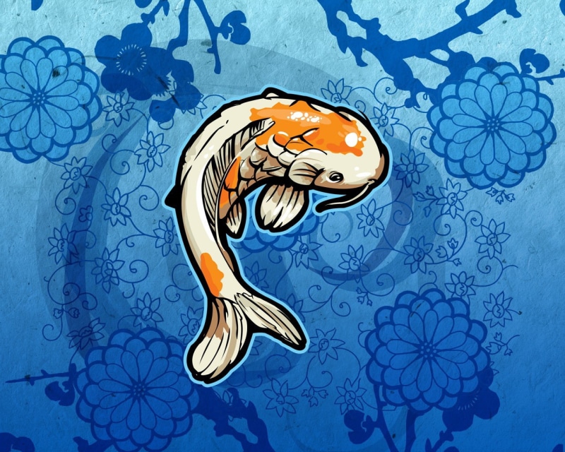plants, koi, no people, fish, animal representation, 720P, indoors, one animal, close-up, animals in the wild, art and craft, animals, vertebrate, pattern