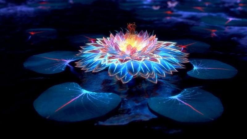 marine, flowers, red, outdoors, water, flower head, close-up, underwater, animal themes, beauty in nature, 1080P, fragility, illustration, animal, vulnerability