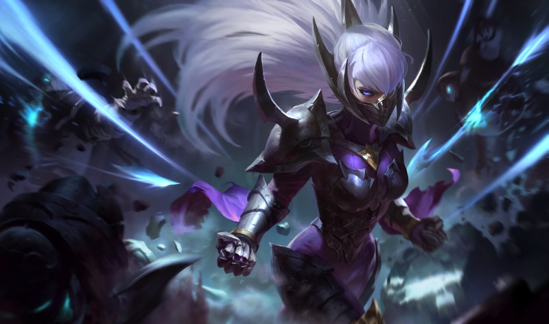Ireliya, Mask, Night blade, League Of Legends, Irelia, Splash, 4K, Art, Rework, Swords, Artwork, Costume