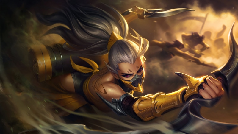 4K, Artwork, Mask, Look, Akali, Stinger, League Of Legends, Swords, Sting, Splash, Art, Rework, LoL