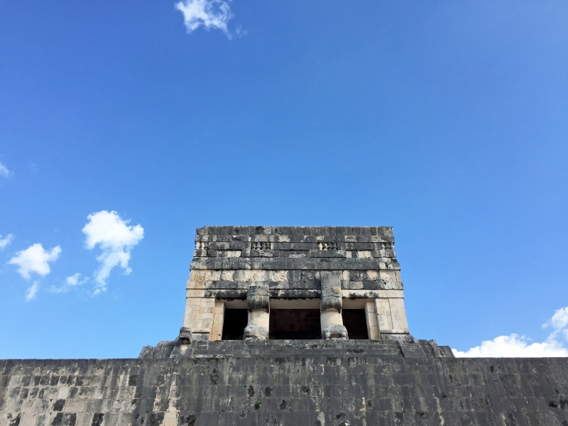 history, ruins, ruined, blue, sky, yucatan, world marvel, ancient, cloud - sky, low angle view, travel, place of worship, 2K, fort, architecture, mayan