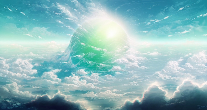 1080P, bright, cloudscape, tranquil scene, cloudy, sky, illustration, brightly lit, scenics - nature, environment, nature, beauty in nature, idyllic, outdoors
