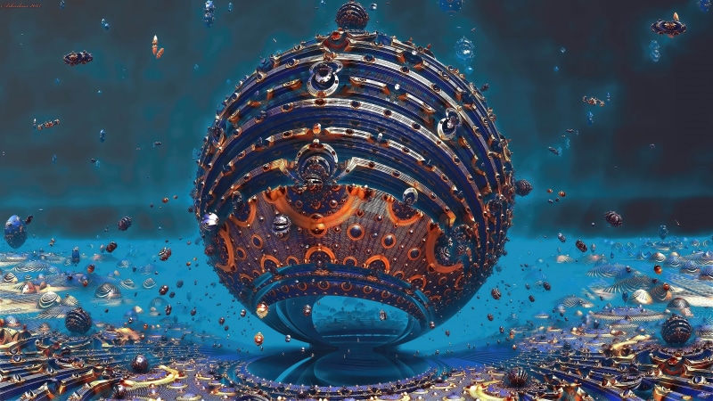 Fractals, 4K, 4K, 3D, Sphere