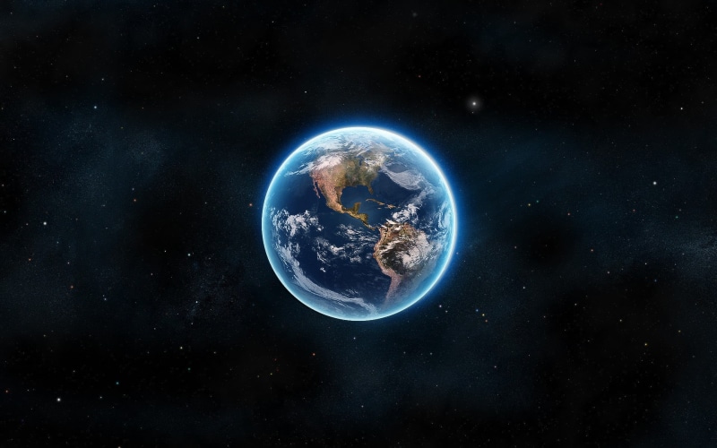 astronomy, night, illuminated, space art, North America, eclipse, space, planet earth, glowing, satellite view, illustration, world map, nature, no people