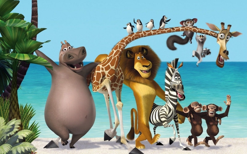 figurine, representation, art and craft, male likeness, madagascar, outdoors, group of animals, disney, water, sculpture, creativity, 1080P, Movie, blue