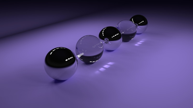 reflection, purple, transparency, group of objects, balls, table, no people, colored background, single object, still life, copy space, close-up, studio shot