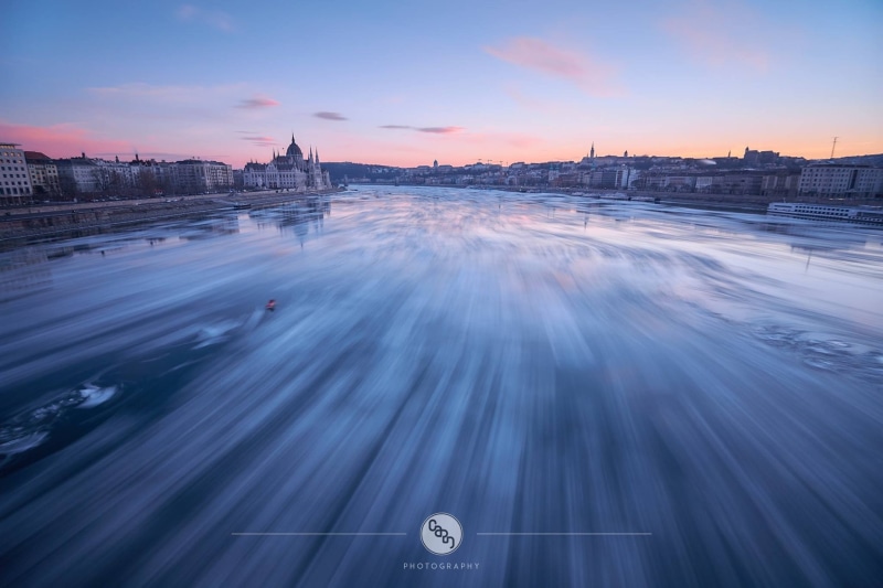 transportation, Danube, Hungarian Parliament Building, dusk, illuminated, sky, cityscape, city, built structure, building exterior, motion, long exposure