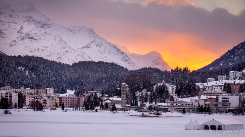 st, moritz, 2K, sunset, Europe, switzerland