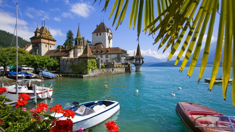 bern, oberhofen, 2K, switzerland, castle, Europe