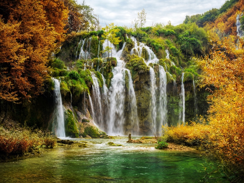 Plitvice Lakes National Park, 4K, 4K, Croatia, Waterfalls
