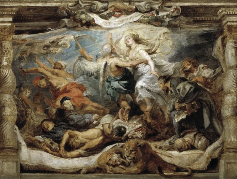 The Triumph Of The Catholic Truth, mythology, picture, Peter Paul Rubens, Pieter Paul Rubens, 2K