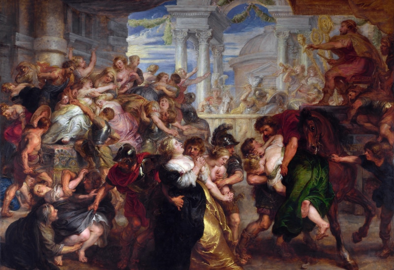 picture, Pieter Paul Rubens, mythology, The Rape Of The Sabines, 5K, Peter Paul Rubens