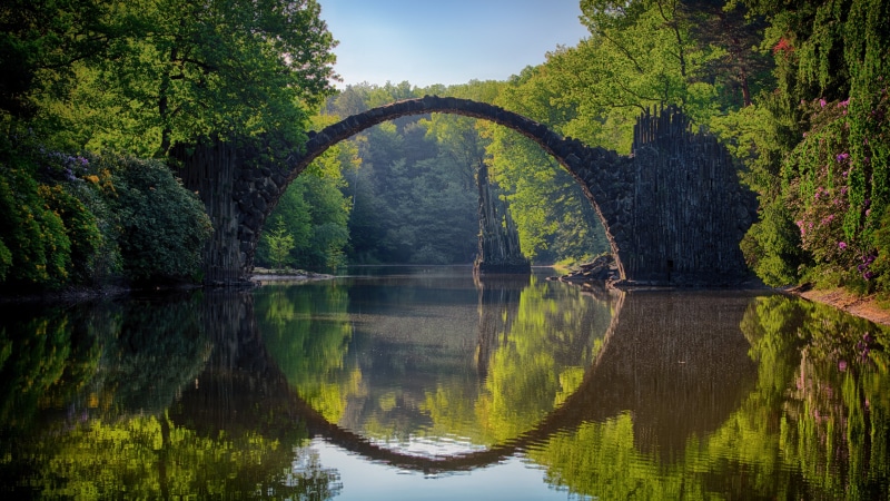 Europe, 5K, 5K, Rakotzbrücke Devils Bridge, Germany