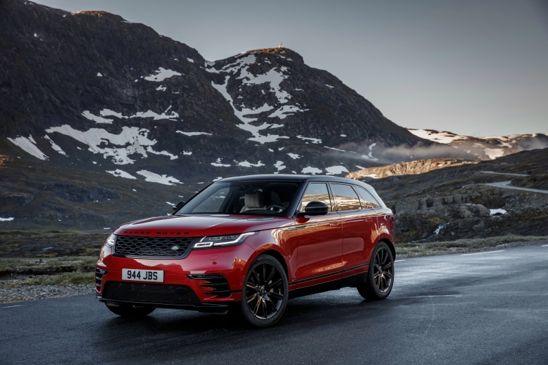 motor vehicle, beauty in nature, hd, landscape, land vehicle, day, cars, mountain peak, road, snow, mountain, 2017 cars, car, nature, land rover, red, snowcapped mountain