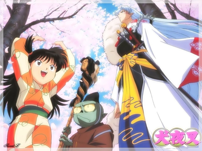 anime, Sesshomaru, Jaken, 480P, Rin, Inuyasha, art, hd