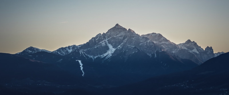 nature, beauty in nature, travel destinations, ultrawide snow mountains, tranquility, 2K, mountain, sky, snowcapped mountain, mountain range, land, scenics - nature