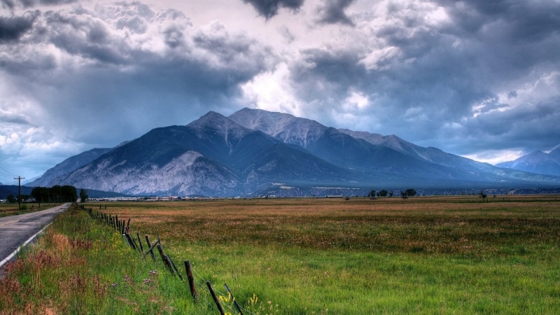 grass, landscape, nature, snowcapped mountain, sky, mountain range, environment, land, cloud - sky, beauty in nature, scenics - nature, 1080P, no people