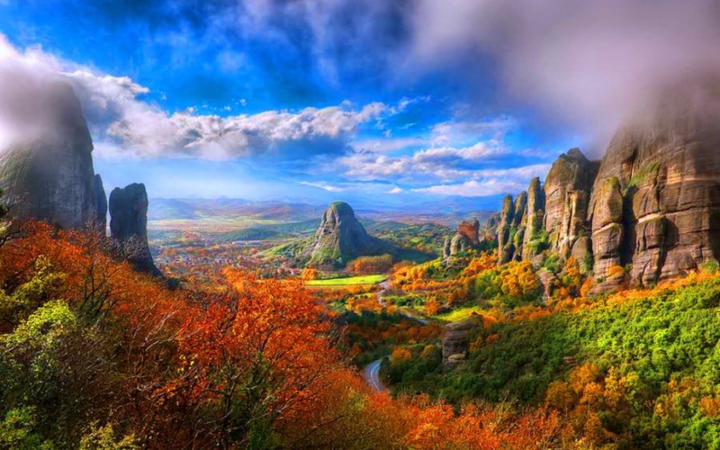 720P, change, naturaleza, rock, autumn, sky, landscape, outdoors, travel destinations, forest, arboles, land, plant, no people, mountain, nature, non-urban scene