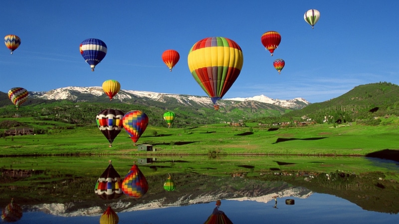 aerostaticos, paisaje, naturaleza, 1080P, globos