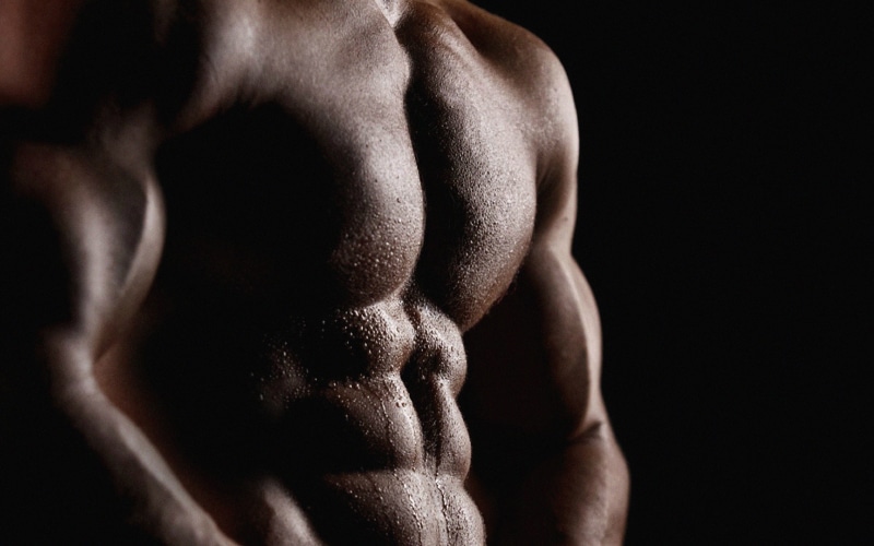 4K, shirtless, muscular build, sportsman, body part, man, sport, human body part, adult, flexing muscles, dark, human arm, body, muscle, indoors