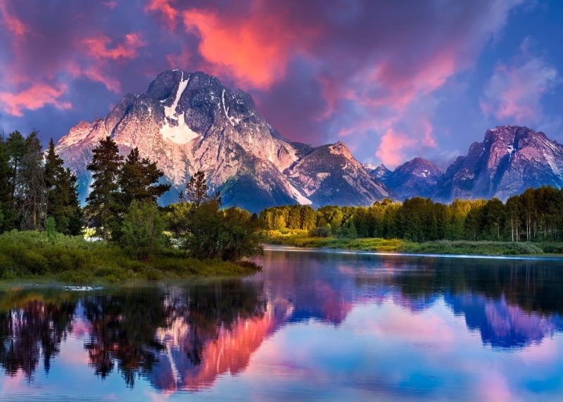 sky, idyllic, beauty in nature, Grand Teton National Park, snow, tranquility, tranquil scene, outdoors, mountain range, non-urban scene, snowcapped mountain