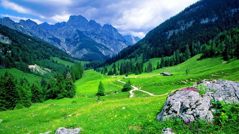 beautiful, mountains, alpen, park, germany, landscape, green, national, bavaria, berchtesgadener, hd, 1080P
