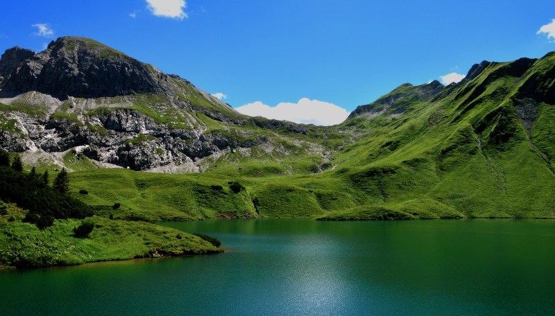 idyllic, water, body of water, allgäu, photography, island, high valley, tranquil scene, summer, mountain, hike, waterfront, hiking, lake, nature, scenics