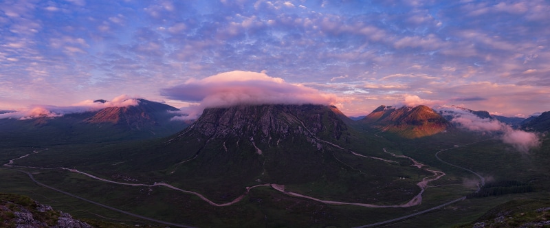 mountain Peak, Buachaille Etive Beag, f4, volcano, outdoors, mist, Meall aBhuiridh, sunset, mountain, na, photo, 8K, snow, black, Glencoe  River, West Highlands