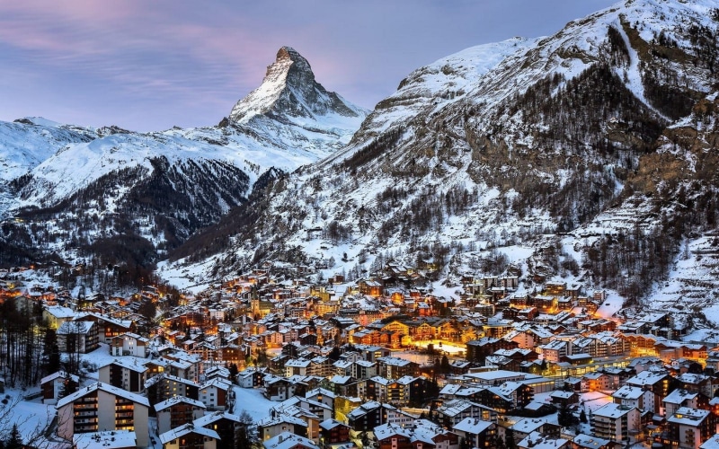 town, Zermatt, mountain range, Swiss Alps, no people, daytime, formation, snow, photography, environment, mountains, mountain peak, architecture, mountain