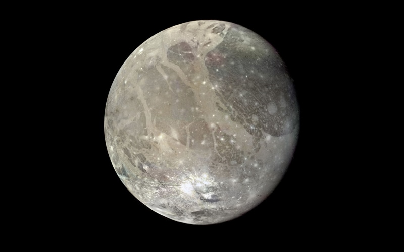scenics - nature, single object, astronomy, nature, 4K, space exploration, eclipse, black background, planetary moon, Ganymede, sphere, Solar System, majestic