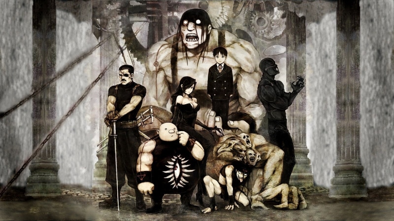 full length, arts culture and entertainment, Wrath (Full Metal Alchemist), 720P, togetherness, FullMetal Alchemist, mammal, representation, building, sins