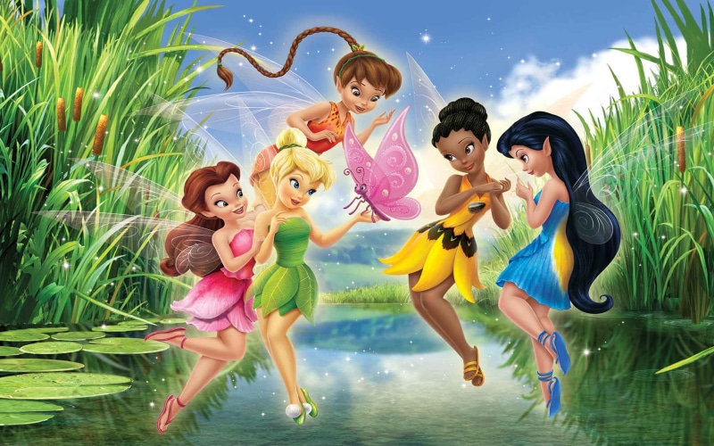 photo, hd, tinker, lake, reeds, bell, fairies, disney, 2K, girls, green
